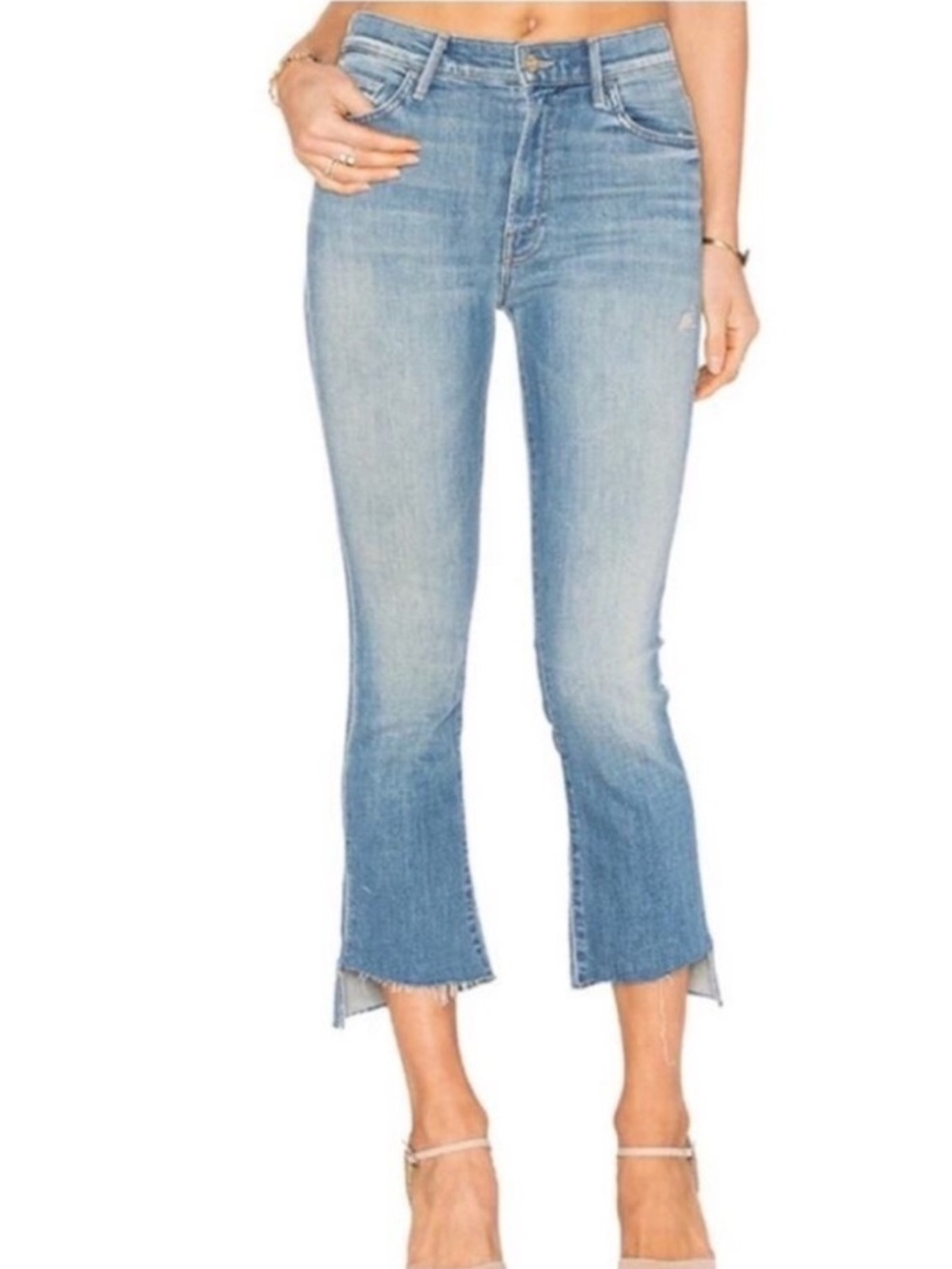 MOTHER Insider Crop Step Fray Jeans in Shake Well Size 27